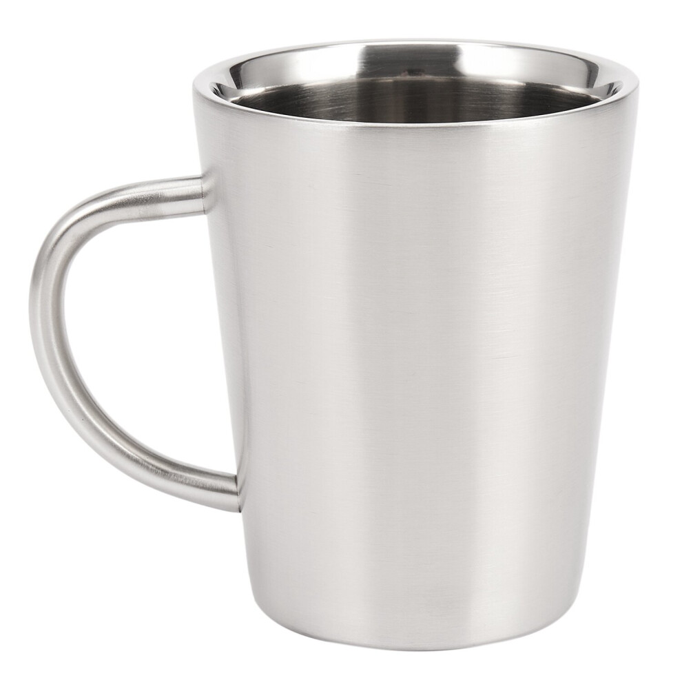 340 Ml Stainless Steel Copper Plated Coffee Cup Double Layers 304 High Temperature Resistance Milk Tea Mug Silver