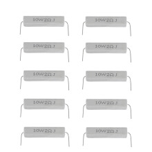 10 Pcs Wire Wound Ceramic Cement Resistor 2 Ohm 10W Watt
