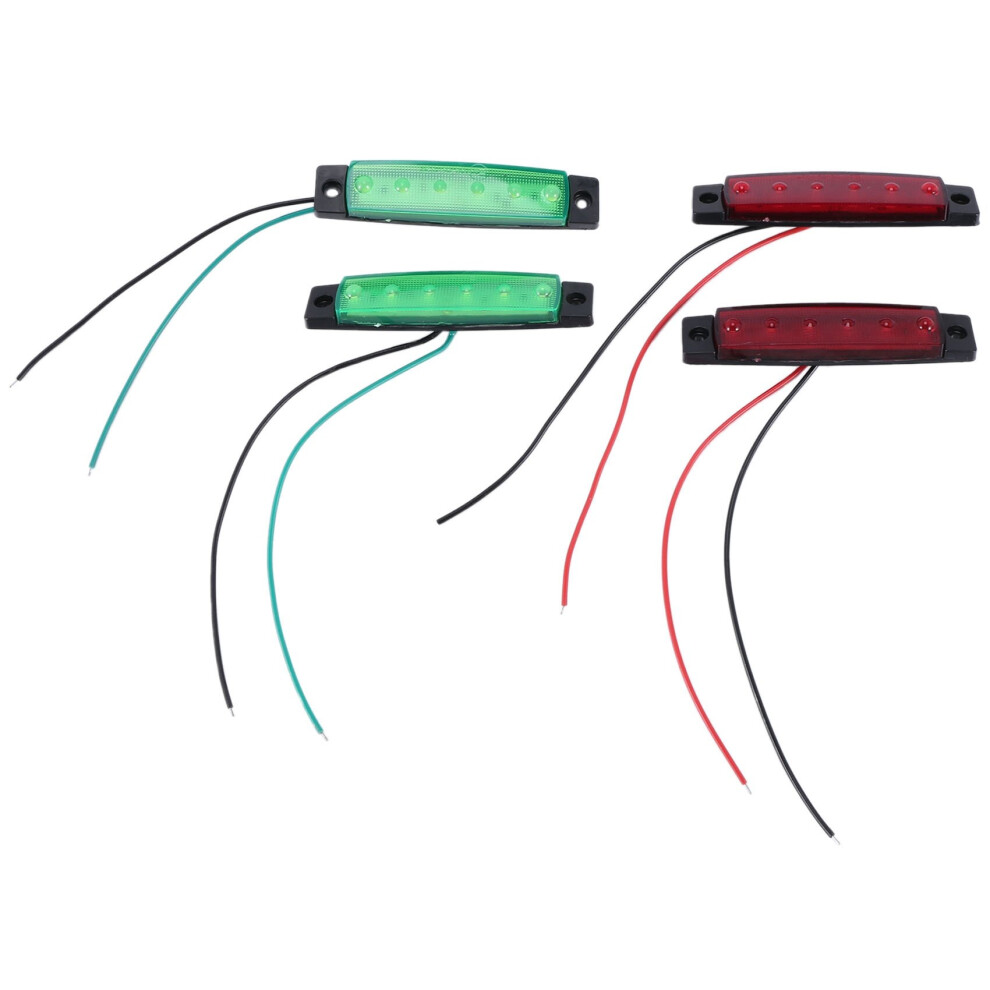 Lot de 4 feux de navigation LED rouges et verts pour bateaux 12 V