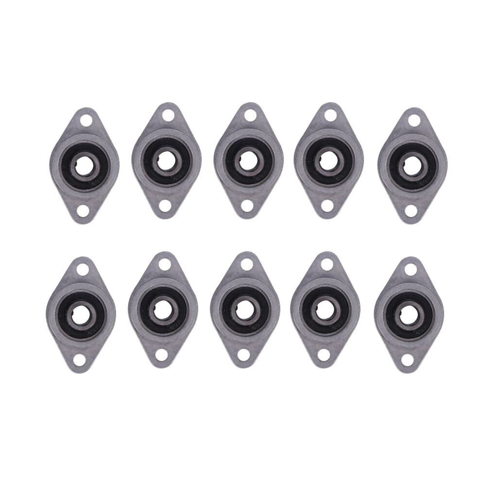 Tlily 10Pcs Kfl08 8Mm Zinc Alloy Pillow Block Bearing (Fl08/K08) - 8Mm Bore, Linear Shaft Housing