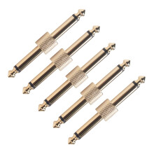 5Pcs 1/4 Zoll 6,35 mm Gitarre Effekte Pedal Stecker Coupler Interface Kabel Adapter Elektro Pedal Board Zubehör
