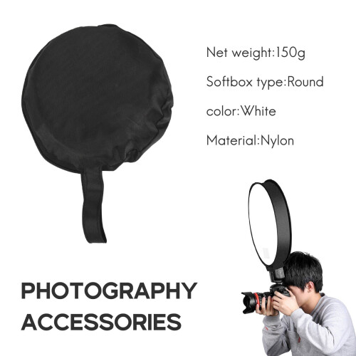 40Cm Round Universal Portable Speedlight Softbox Flash Diffuser On-Top Soft Box For Camera 2