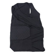 Men's Protector Padded Vest Compression Shirt Training Vest with 3-Pad for Football Soccer Basketball Protective Gear L