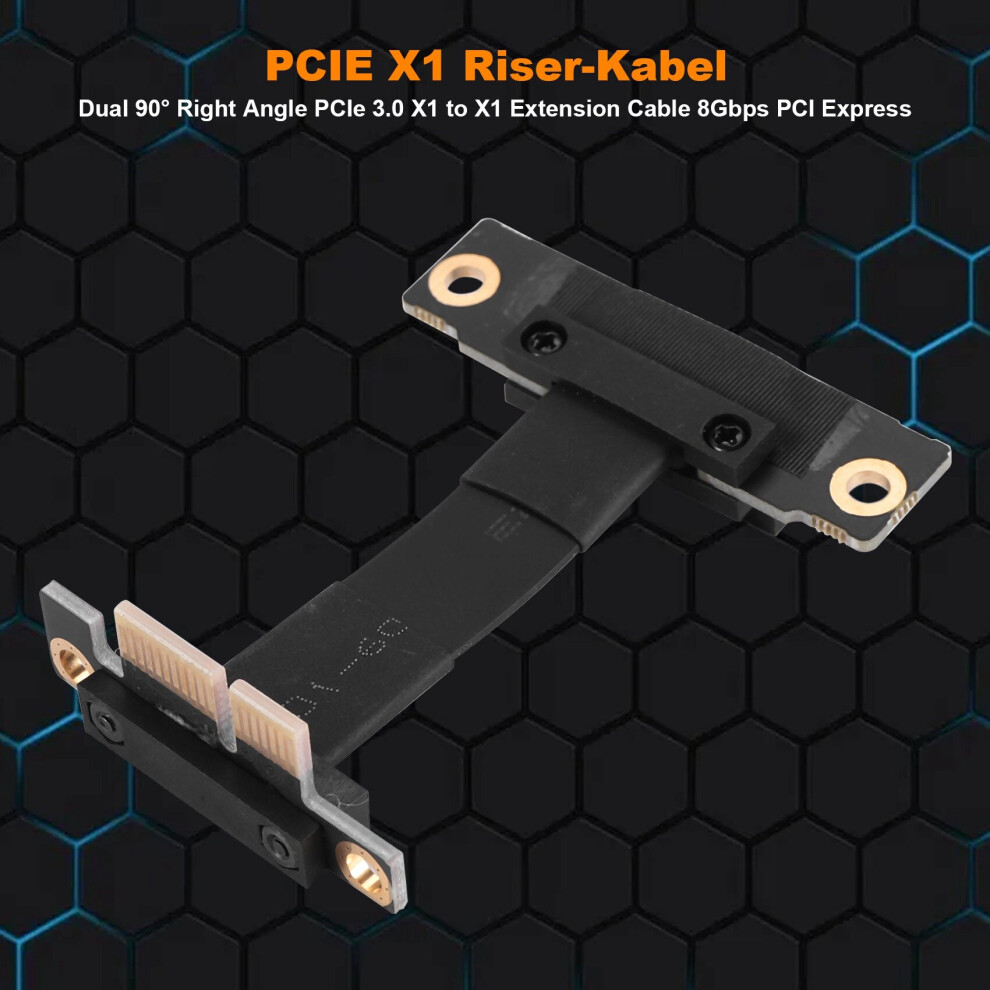Câble Riser PCIE X1 Dual 90° Gokelomg - Extension 5cm PCIe 3.0 8 Gbit/s