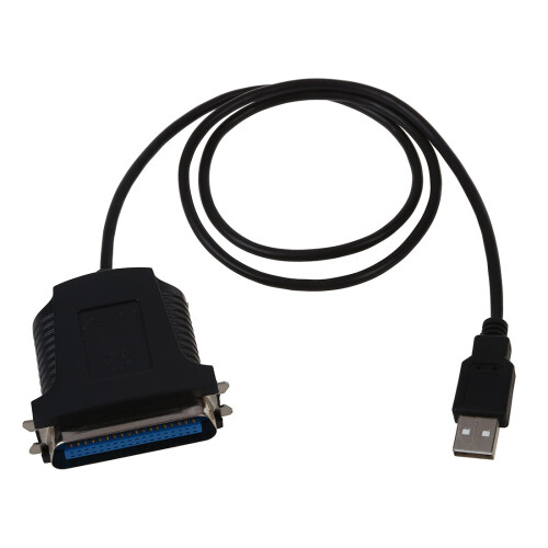 New Parallel Port DB36 Printer USB Card Converter Adapter Black 2