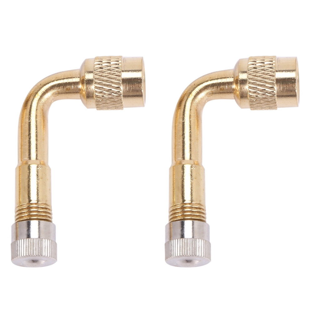 Lot de 2 rallonges de valve pour pneu, adaptateur d'extension de valve, angle en métal plié pour vélo, moto, scooter