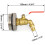 2 Inch Drum Faucet Brass Barrel Faucet with EPDM Gasket for 55 Gallon Drum 3