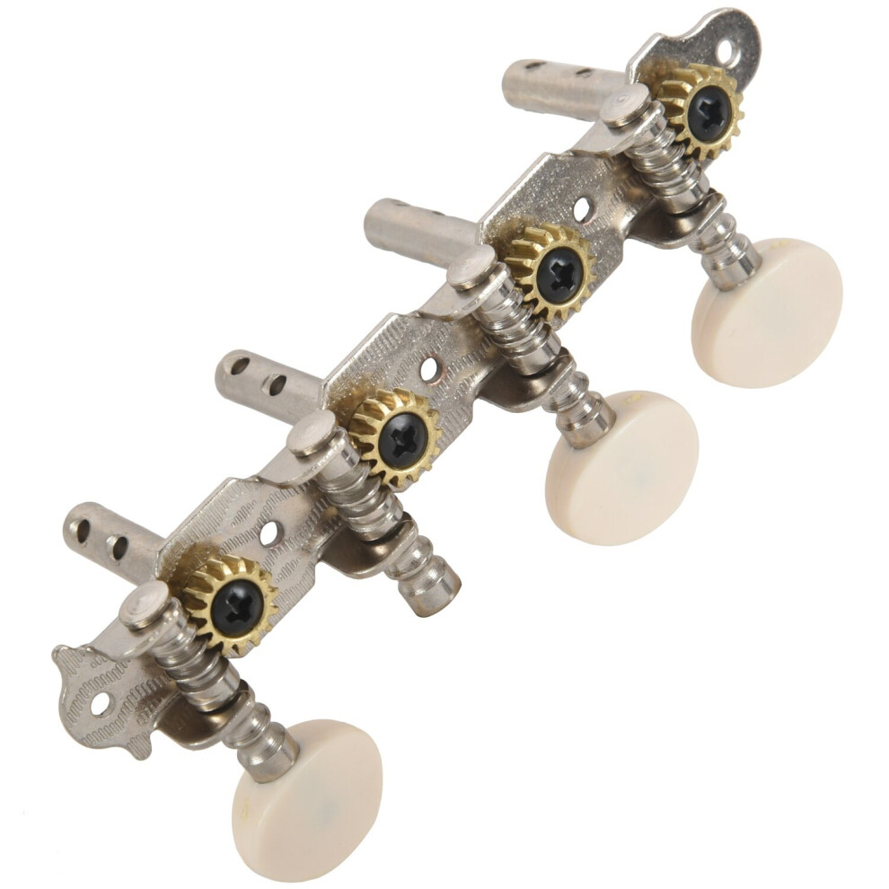 Clé d'accordage pour machines et mandolines avec boutons en nacre blanche 4L+4R