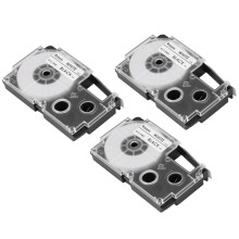 Ruban d'étiquettes noir sur blanc de 9 mm pour étiqueteuses compatibles avec les étiquettes -120, -60, -100, KL750B, KL750, KL7200