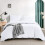 (White, Double: 200 x 200 cm.) Plain Duvet Quilt Cover Bedding Set Microfiber Plain Pillowcases Pair 2