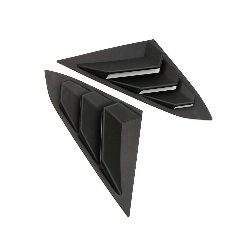 For 2016-2019 Matt Rear Window Louvers Shutters Cover Trim Black 4761978960203