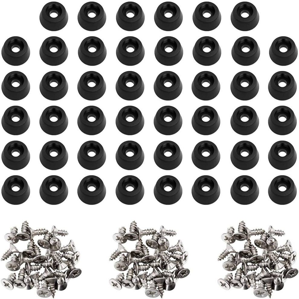120 Pcs Soft Cutting Board Rubber Feet With Stainless Steel Screws 0.28 X 0.59 For Furniture, Electronics And Appliances 4761883643475