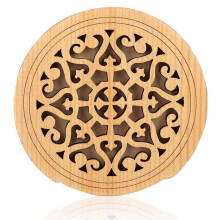 Guitar Wooden Soundhole Sound Hole Cover Block Feedback Buffer Wood for EQ Acoustic Folk Guitars,Style 1