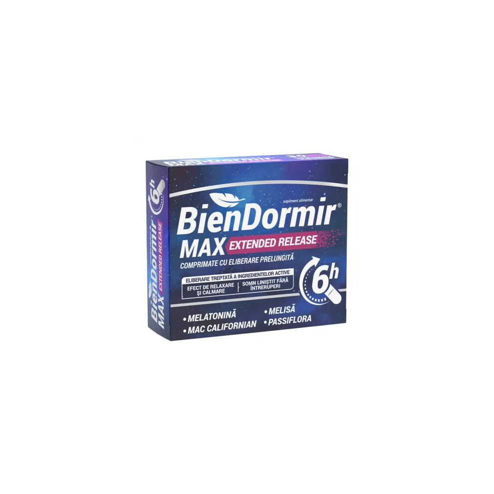 Bien Dormir Max Extended Release, 30 tablets extended release,