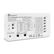 GLEDOPTO Zigbee 3.0 DC5-24V Mini 5 in 1 RGBCCT/RGBW/RGB/CCT/Dimmer LED Light Strip Controller for TV Backlight Kitchen Lighting