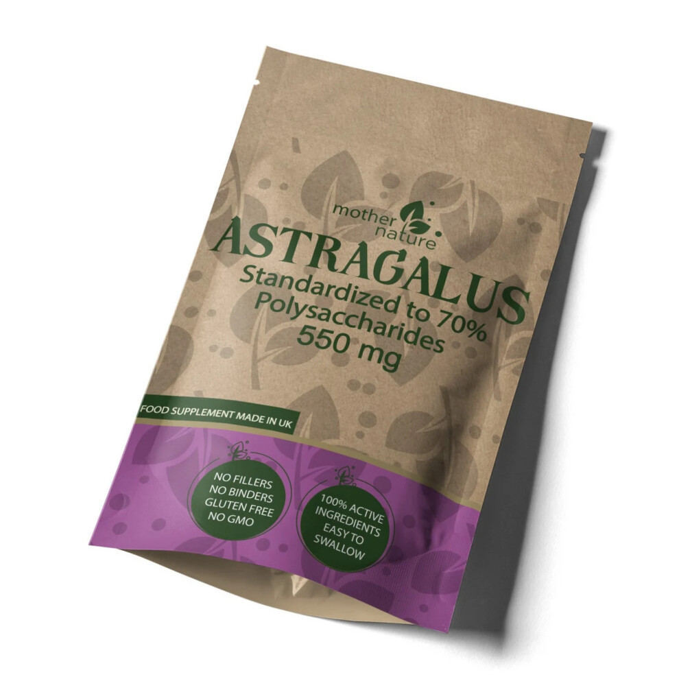 (180 Capsules) Astragalus Capsules 550mg Clean Strong Natural Astragalus Powder High Potency 20 x Stronger Astragalus Supplement Vegan