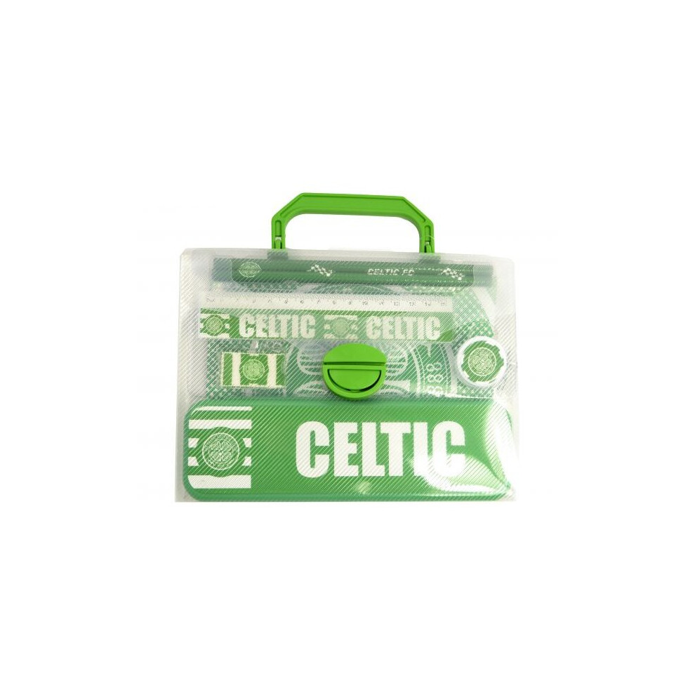 Celtic FC Wordmark Seven Piece Stationery Set Official Merchandise