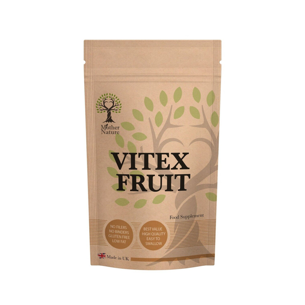 (60 Capsules) Vitex Fruit Agnus Castus 400mg Capsules Natural Chasteberry Powder Vegan Vitex Supplement