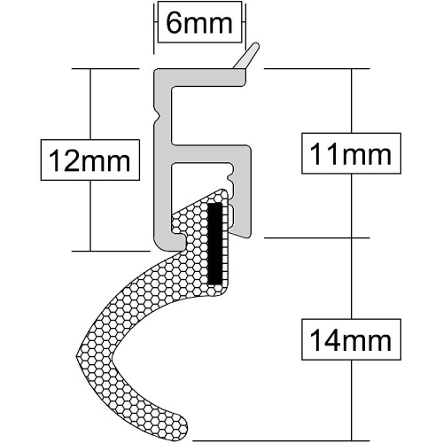 Lowenergie (Brown) Aquacarrier Qlon Around Door Seal