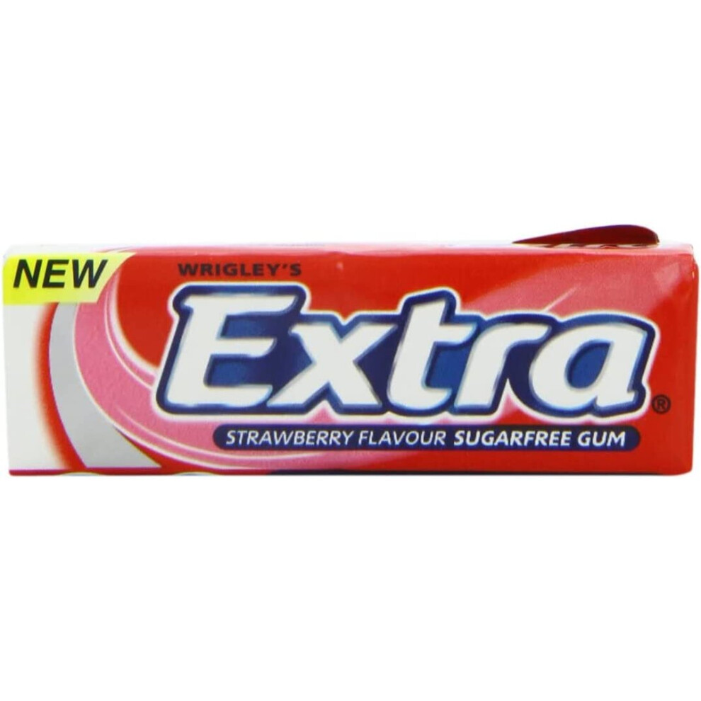 (Pack Of 30) WRIGLEY'S EXTRA STRAWBERRY SUGAR FREE CHEWING GUM