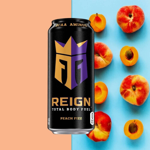 Reign Total Body Fuel Peach Fizz Energy Drink 12x 500ml **Best Before