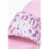 (JNR05) Hype Kids Pink Tone On Tone Leopard Script Sliders 5