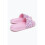 (JNR05) Hype Kids Pink Tone On Tone Leopard Script Sliders 2