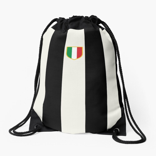 Drawstring Bag Juventus Stripes Sport Gym Shoe Backpack