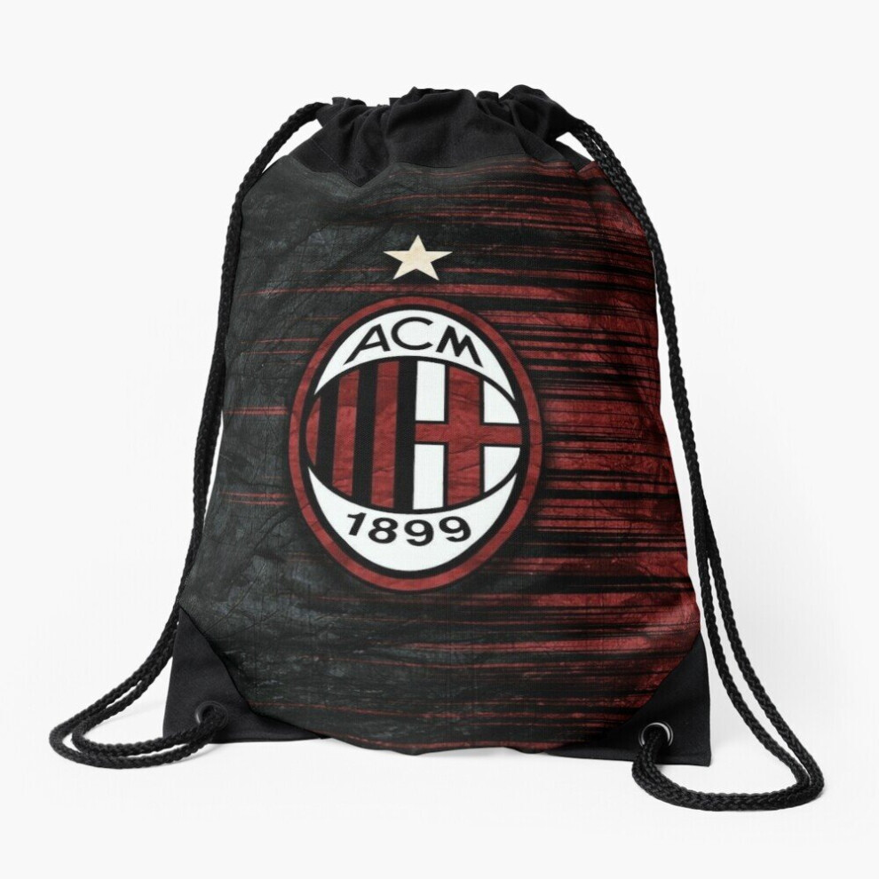 Drawstring Bag AC MILAN Sport Gym Shoe Backpack