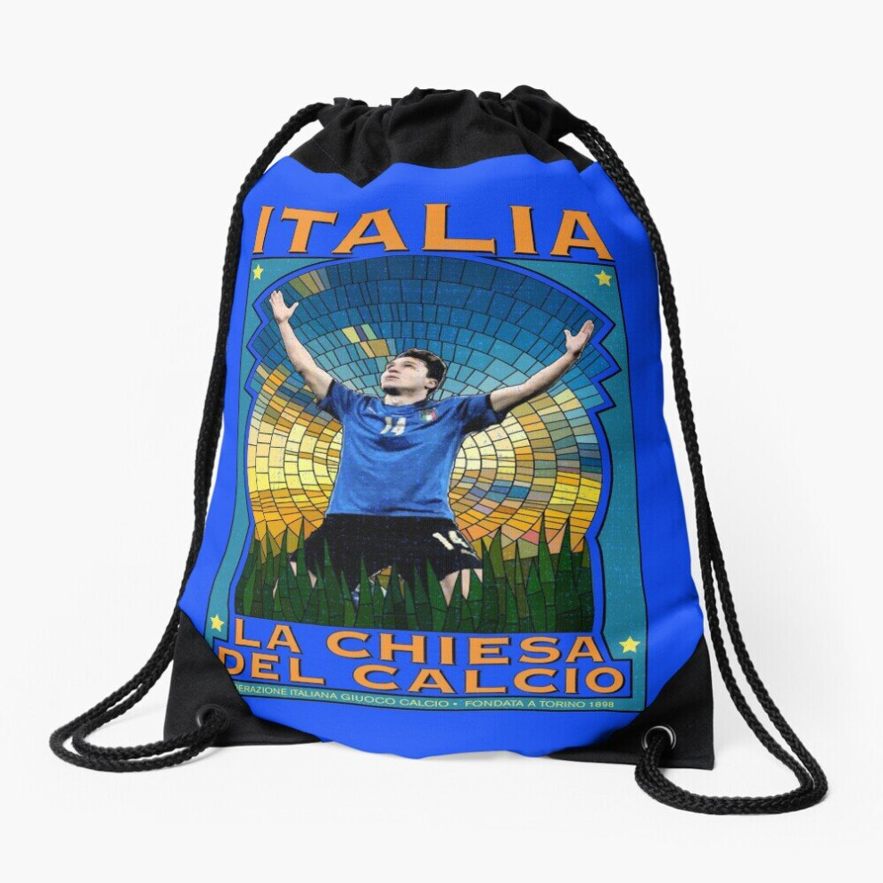 Drawstring Bag La Chiesa Del Calcio Sport Gym Shoe Backpack