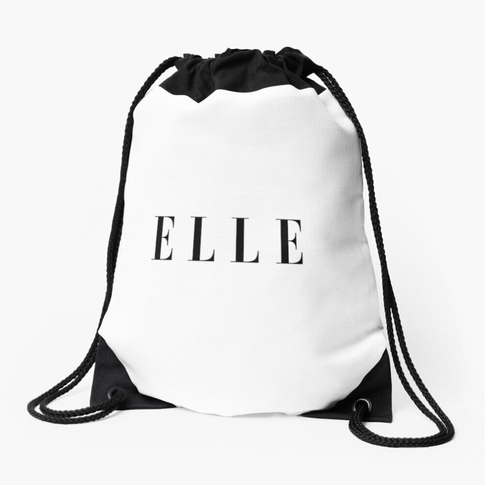 Drawstring Bag Elle Magazine logo Sport Gym Shoe Backpack on OnBuy