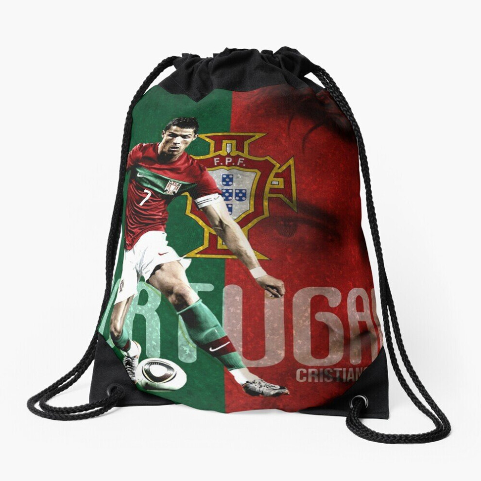 Drawstring Bag Art Cristiano Ronaldo Sport Gym Shoe Backpack