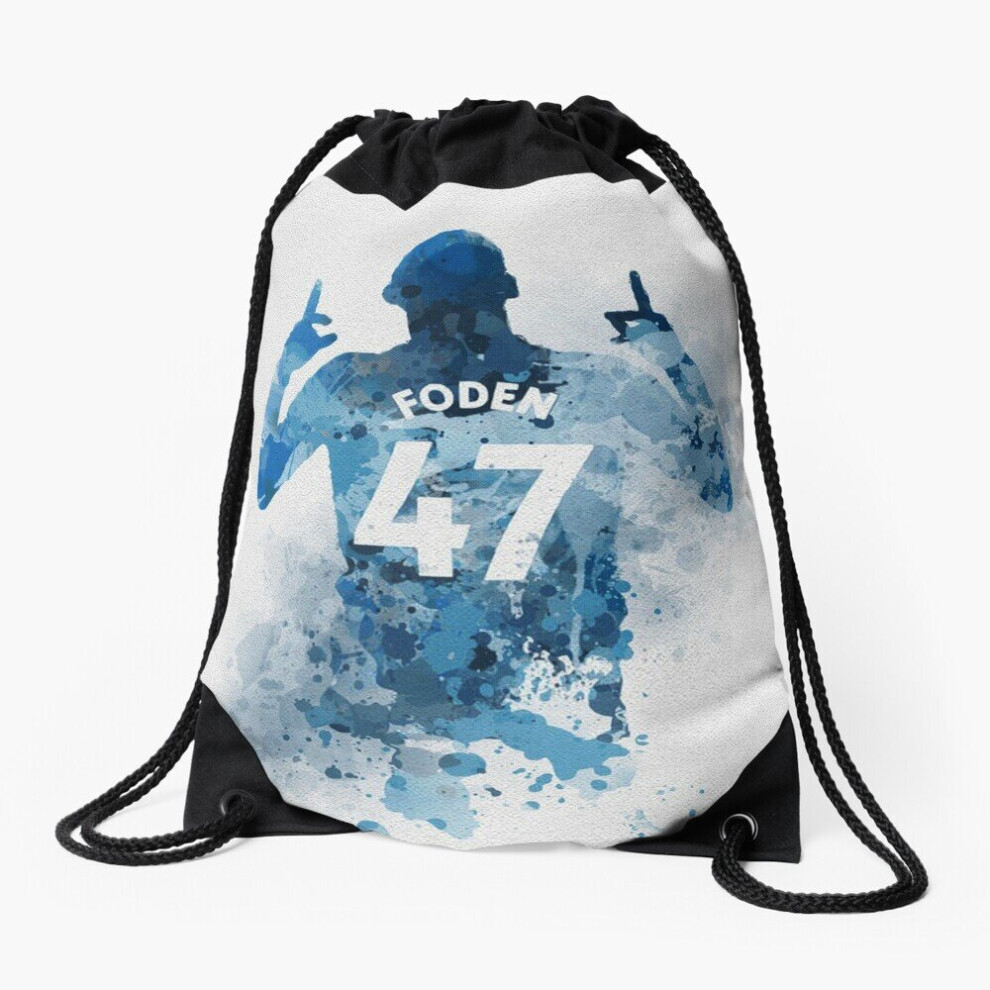 Drawstring Bag Art Phil Foden Watercolor Sport Gym Shoe Backpack