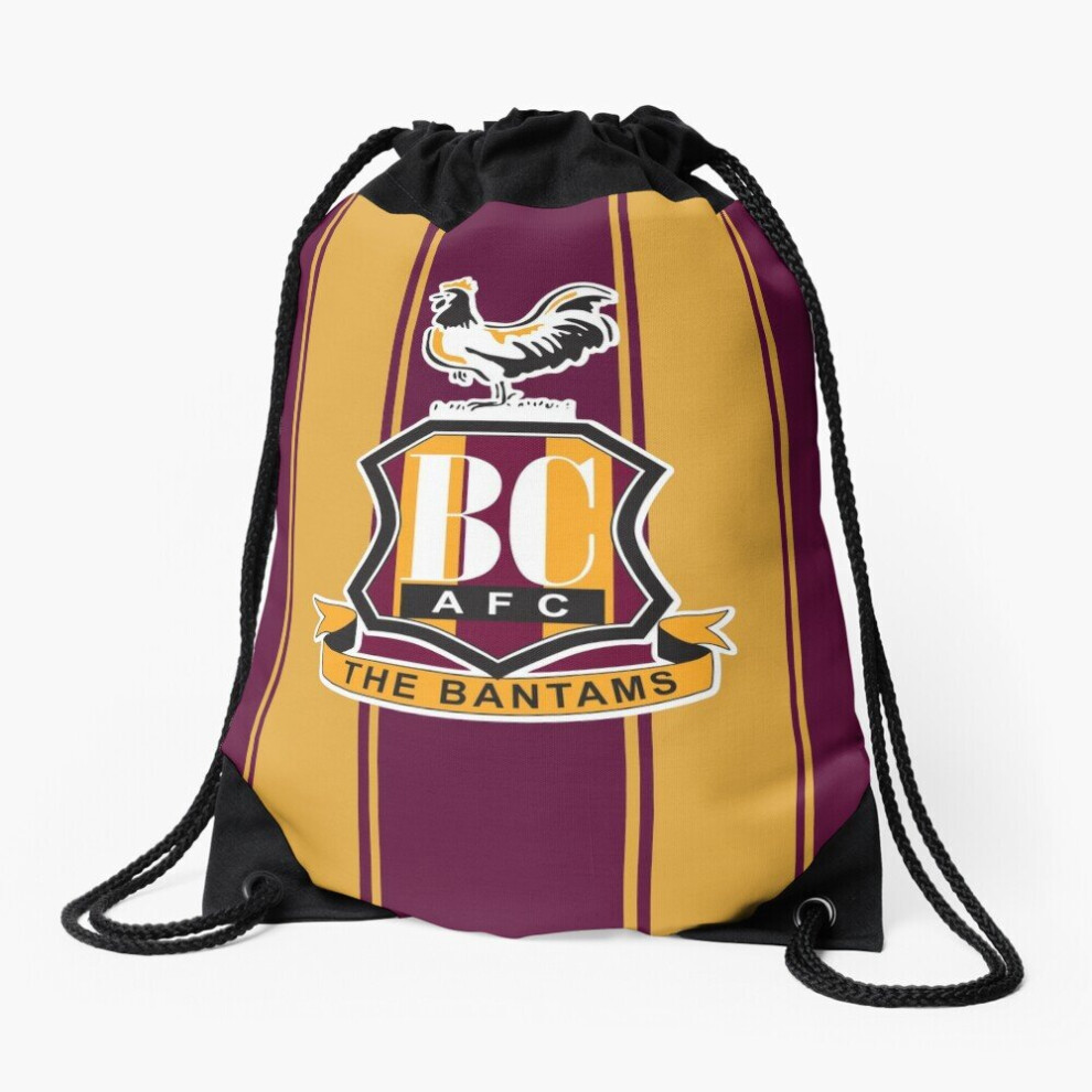 Drawstring Bag Bradford City AFC Sport Gym Shoe Backpack