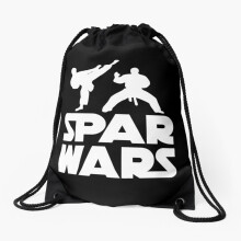 Drawstring Bag Taekwondo Spar Wars Sport Gym Shoe Backpack