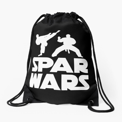Drawstring Bag Taekwondo Spar Wars Sport Gym Shoe Backpack