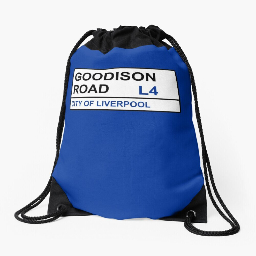 Drawstring Bag Everton Football Team Goodison Road Street Sign Sport Gym Shoe Backpack