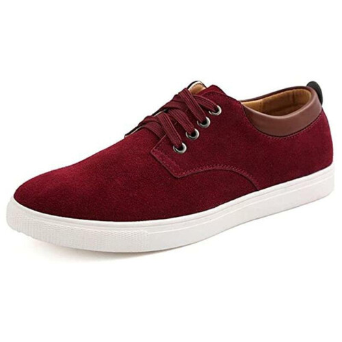 Red suede sales trainers mens