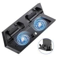 Controller Charging Station for PS4 Pro with Cooling Fan Controller Charging Station Compatible with Playstation 4 Pro DualShock 4 Controllers