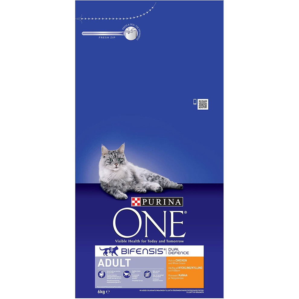 Purina ONE Adult Dry Cat Food Rich in Chicken 6kg,package may vary
