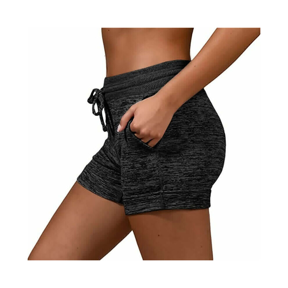 (Black, XL) New Womens Elasticated Waist Hot Pants Ladies Casual Solid Stretch Beach Shorts-image-OPC-PBPVJ5B-NEW