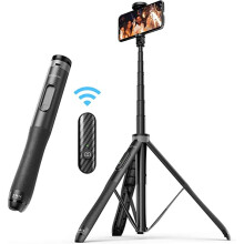 ATUMTEK 1.3m Selfie Stick Tripod, All in One Extendable Phone Tripod Stand
