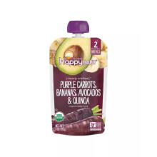 HappyBaby Organic Baby Food Purple Carrots, Bananas, Avocados And Quinoa 113 g