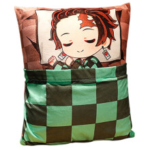 (Tanjiro) Nezuko Demon Slayer Tanjiro Pillow Soft Cushion Anime Cushion Plush Gifts Toys