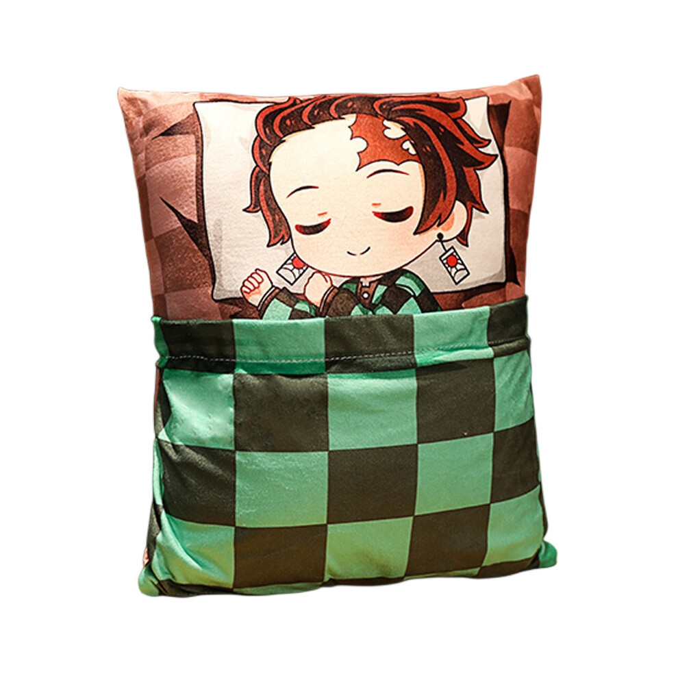 (Tanjiro) Nezuko Demon Slayer Tanjiro Pillow Soft Cushion Anime Cushion Plush Gifts Toys