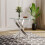 Living And Home 90cm Round Dining Table Tempered Glass Coffee Table 1