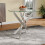 Living And Home 90cm Round Dining Table Tempered Glass Coffee Table 2