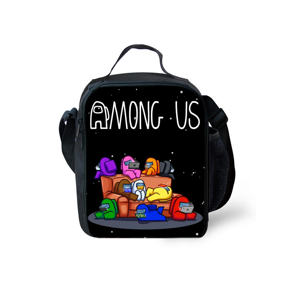 (Among US) Insulated Lunch Bag School Snack Box Travel Outdoor Lunchbox Gifts