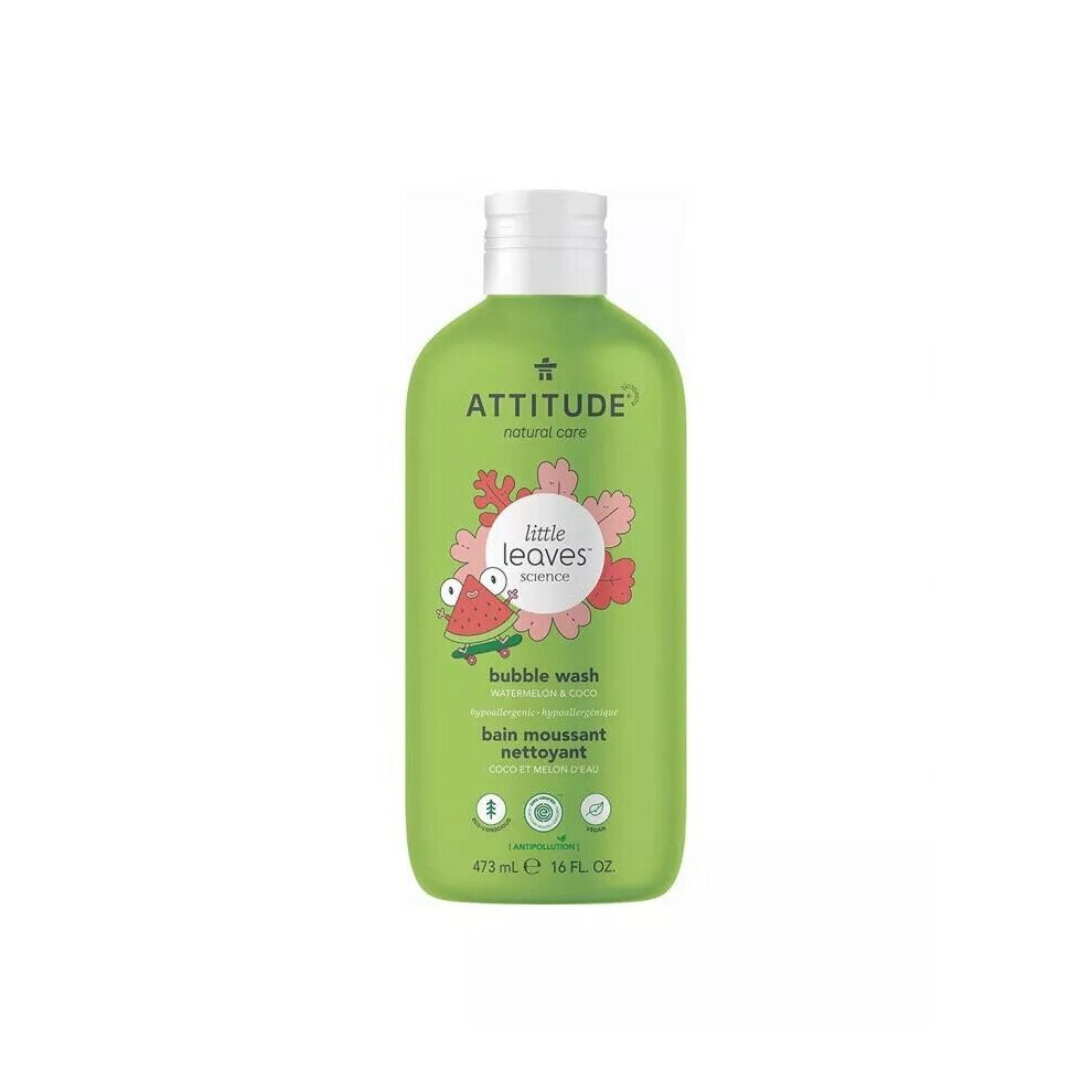 Attitude Natural Care Baby Leaves Science Bubble Bath Watermelon And Coco For Babies 473ml