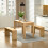 Living And Home (Wood) Modern Dining Room Table and Benches Set 3 Piece 1
